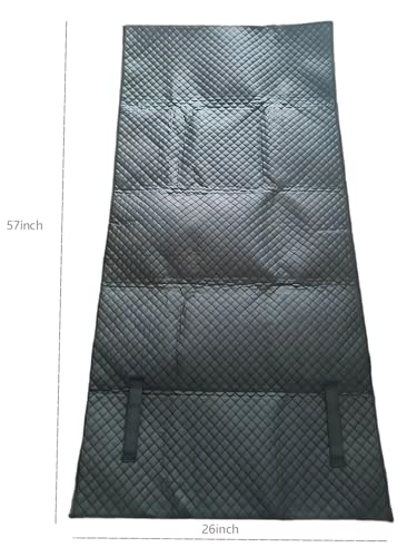 Foldable Under Car Repair Mat - Portable Mechanics Rolling Creeper Pad for Low Clearance Vehicles - Oil-Resistant Garage & Roadside Maintenance Creeper with Storage Bag,Black
