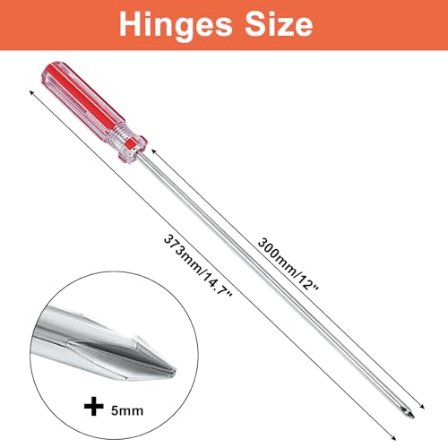 Piutouyar 12 Inch Phillips Screwdriver, #1 Magnetic Tip Screwdrivers | Extra Long Chrome-vanadium Steel Shaft , Cross Head Screwdriver, Long Screwdriver for Repair Home Improvement - size: 12 Inch #1