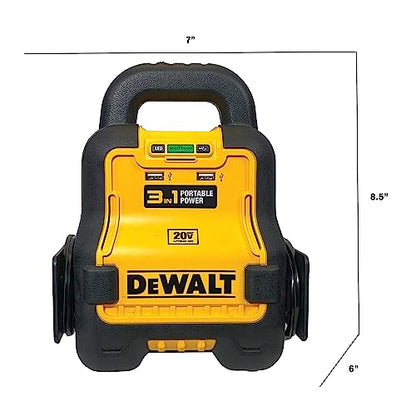 DEWALT DXAE20VBB Portable Battery Booster for Cars - style: Without Battery + Charger