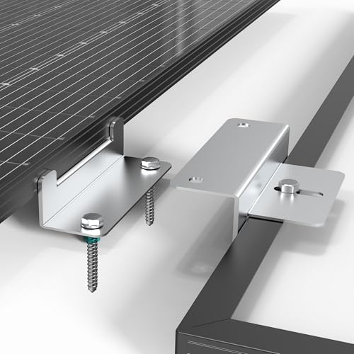 ACOPOWER Solar Panel Mounting Z Bracket - Set of 4 for RV Boat Off Gird Installation,Sliver,HY-Z1-M - size: Z Bracket