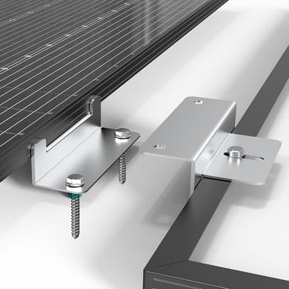 ACOPOWER Solar Panel Mounting Z Bracket - Set of 4 for RV Boat Off Gird Installation,Sliver,HY-Z1-M - size: Z Bracket