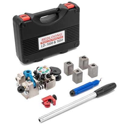 Professional Brake Line Flaring Tool Kit 45 Degree Set - Single, Bubble, and Double Flares for 3/16"–3/8",Brake Repair Brake Flaring Tools Brake Line and Tubing Flaring Tool