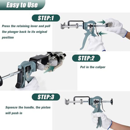 Dual Piston Brake Caliper Compressor, Heavy Duty Brake Caliper Tool, Premium Brake Pad Spreader Caliper Reset Tool for Most Cars, Light Trucks & Automotive Brake Systems