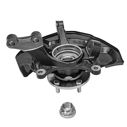 Detroit Axle - AWD Front Steering Knuckles & Wheel Hub Bearings + Outer Tie Rod Ends Replacement for 2004-2010 Toyota Sienna - size: 4SU48679/Kit