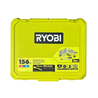 RYOBI 156 PC Mechanics Set Socket Set SAE & Metric LINK Compatible | RHMTS4156