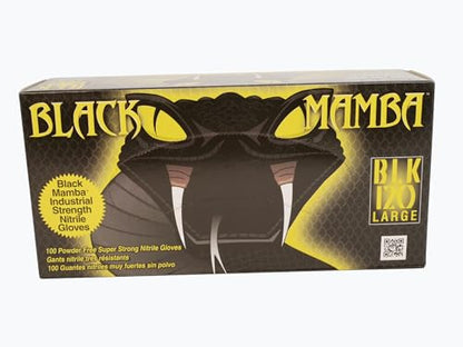 Black Mamba Super Strong Nitrile 100 Glove BOX (LARGE) - size: Large