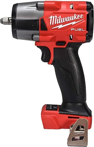 Milwaukee M18 18V Fuel 3/8'' Brushless Cordless Mid-Torque Compact Impact Wrench Bare Tool + Accessories, Black & Red