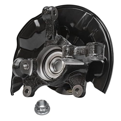Detroit Axle - Front Steering Knuckles Hubs Brake Calipers w/Brackets Replacement for 2014-2018 Toyota Corolla Matrix - 4pc Set - size: 4BU50415/Kit