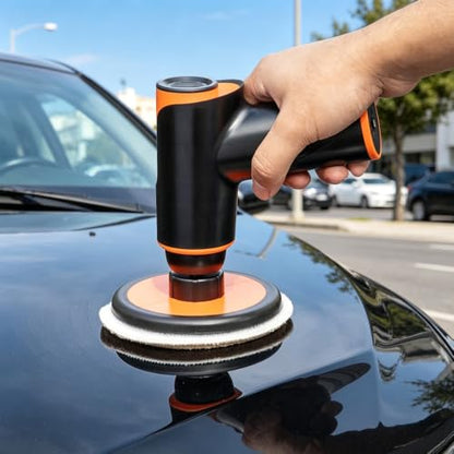 Cordless Car Buffer Polisher Kit, Dual Action Random Orbital Polisher for Car Detailing, 2 Variable Speeds 1700-2500RPM, Polishing Detailing & Waxing Machine for Car Boat with 2 x 2000mAh Battery