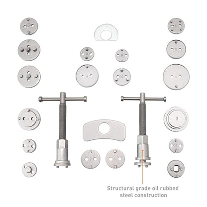 Mishimoto Brake Caliper Piston Wind Back Tool Set, Universal Compatability, 22-Piece Kit