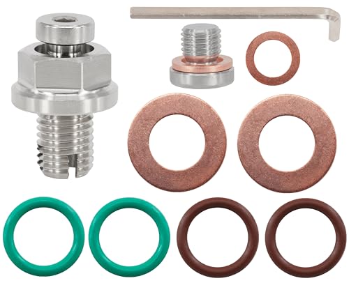 M12.1-1.5 x 15mm Oversize Piggyback Oil Drain Plug, Stainless Steel Self Tapping Oil Pan Thread Repair Kit - size: M12.1x1.5