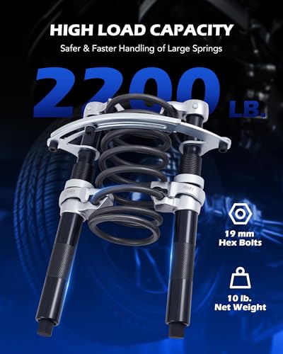 OMT Coil Spring Compressor Tool Set, 2200lb Strut Compressor Tool | 0.9"-11" Strut Spring Compressor Tool with Adjustable Safety Stand for Sedan SUV Pickup Truck Light Truck