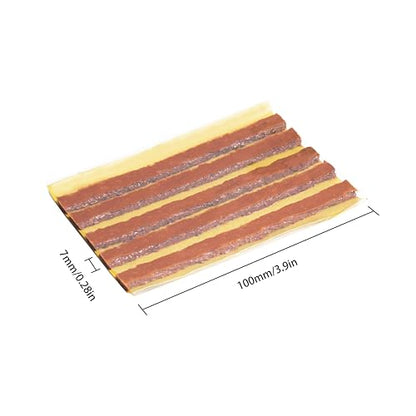 TS-160C15 Tire Repair Plugs, 15 PCS 1/4" x 4" Brown Tubeless Tire Seal Plugs Strips Tire Repair Strings for Car, Bike, UTV, ATV, Wheelbarrow - color: Brown 6 x 100 mm, size: 15 pcs