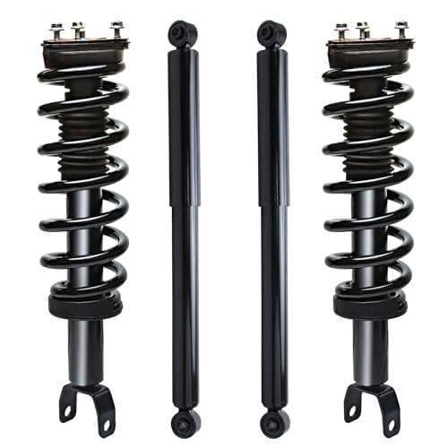 Detroit Axle - 4WD Suspension Kit for 09-10 Dodge Ram 1500, 11-18 Ram 1500, | Front Struts & Coil Spring Rear Shock Absorbers 2009 2010 2011 2012 2013 2014 2015 2016 2017 2018 Replacement - 4pc Set - size: 4AQ47498/ strut shock kit