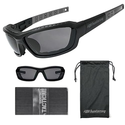 HTS HUNTERSKY Protective Powersports Motorcycle Anti Fog Riding Goggles Eyewear Padded Sunglasses Windproof UTV Spoggles - color: Gray