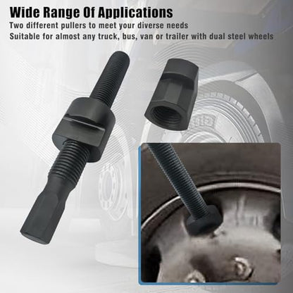 Dual Wheel Separator Tool Set with 11 Threads | One-Piece Pusher Wheel Hub Removal Kit Compatible with Most Dually Wheels, Truck, Van, Trailer & Bus