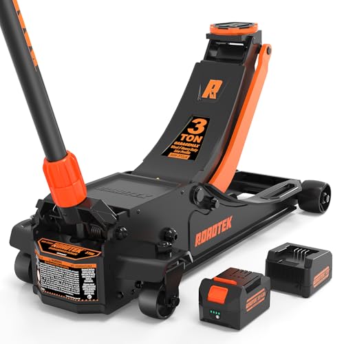 3 Ton Electric Floor Jack, Low Profile Jack for Quickly Car Lift, Hydraulic Service Jack, 6000 lbs Capacity. Lifting Range 3-3/8" to 20"(Caster Wheel) - color: Standard Lift (3-3/8" - 20"), size: Caster Wheel