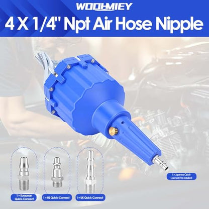 Pneumatic CV Boot Expander Spreader Tool Kit, Installation Removal Repair Kit with 3 Clamp Pliers 15 Pairs Hose Clamp, Universal CV Joint Boot Tool Compatible with ATV UTV (Blue) - color: Blue