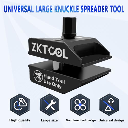 ZKTOOL 2.4" New Large Size Suspension Strut Split Hub Steering Knuckle Spreader Tool for VW, Audi, Ford, BMW, Shock Absorber Strut Remover Tool,Lower Arm Ball Joint Spliter.Double-Sided Reinforced - size: 2.4"