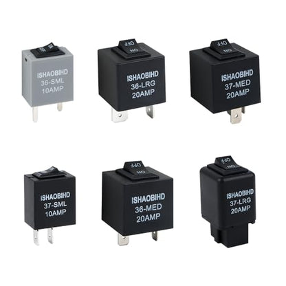 Fuel Pump Relay Bypass Master Kit - 6PCS Relay Bypass Switch Set for Fuel Pressure Testing and Circuit Diagnostics
