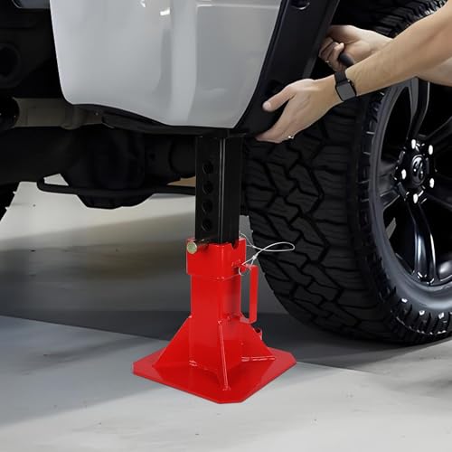 2 Pack 22-Ton Pin Lock Jack Stands, Quick Adjustable Height 13-19 Inch Steel Jack Stands, Carbon Steel Construction for Supporting Trucks, RVs, Trailers & Automotive Vehicles. - size: 22T