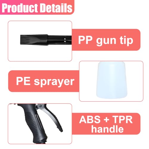 YoRise Car Wash Foam Gun, Adjustable Foam Cannon for Hose, Car Wash Sprayer with 6 Levels of Foams Concentration, Car Washing Soap Sprayer Connect to Any Garden Hose (Blue) - color: Blue