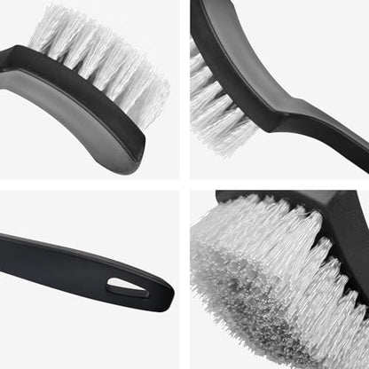 Tire & Carpet Brush - Scrub Brush for Floor Mats & Car Interior (Black & White) - color: Black+white