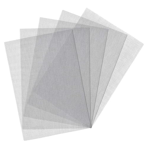 5 Pcs Welding Mesh Reinforcing Stainless Steel Wire Mesh Screen for Thermoplastic Repairs Silver Plastic Wire Mesh Plastic Weld Kit for Plastic Welding Car Repairing, 5.9 x 7.9inch
