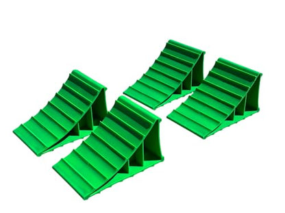 Apex RV Heavy Duty Wheel Chocks Stop Vehicle from Rolling Safety Wheel Blocks for RVs Trucks Trailers Campers Cars and Boats Essential RV Camper and Boat Accessories (Pack of 4) - size: Pack of 4