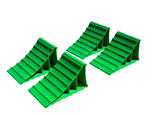 Apex RV Heavy Duty Wheel Chocks Stop Vehicle from Rolling Safety Wheel Blocks for RVs Trucks Trailers Campers Cars and Boats Essential RV Camper and Boat Accessories (Pack of 4) - size: Pack of 4