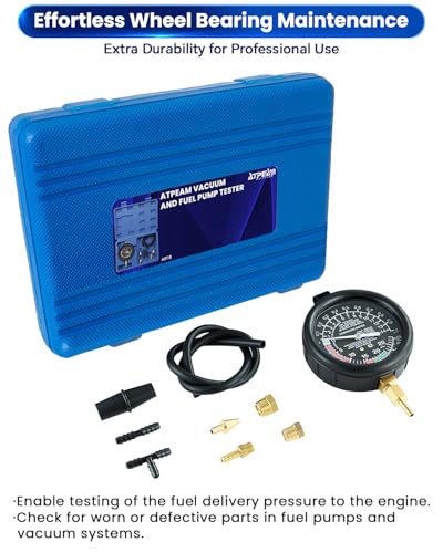 ATPEAM Vacuum and Fuel Pump Tester Gauge Kit, Fuel Pump Pressure Carburetor Intake Manifold Vacuum Test