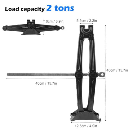 2 Set 2 Ton Scissor Jack for Car, Car Scissor Jack with Hand Crank Portable Repair Tool Rust-Resistant for auto, SUV, Trailer, Station Wagon, by GENHAKON.