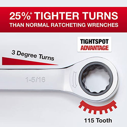 Jaeger 1-5/16 Inch Ratchet Wrench with 115-Tooth Ratcheting Precision and Hardened, Polished Steel for Projects with Tight Spaces - size: 1 5/16 Inch/SAE