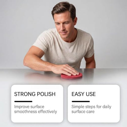 Ultracut Polishing Compound,Surface Restoration Polish with Pad,Multi-Surface Scratch Remover,for Leather Wood Marble Countertop Refrigerators & Cookware (1PCS) - color: 1PCS