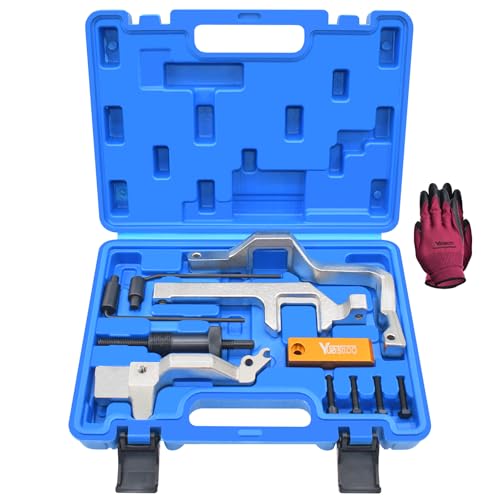 Engine Camshaft Alignment Locking Timing Tool Kit | Compatible with BMW Mini Cooper N12 N14 Citroen Peugeot N16 Engines, with Carrying Case & Gloves - size: 10Pcs Set for N12 N14 N16