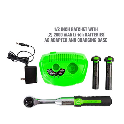 OEMTOOLS 24493 1/2" Drive Cordless Power Ratchet, Fastener Removal and Tightening, Rechargeable Electric Speed Ratchet with Li-Ion Batteries and Charging Base