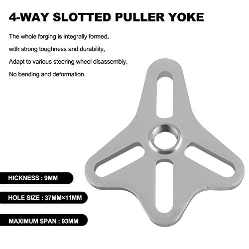 46 Pieces Steering Wheel Puller Kit, Use with Harmonic Balancers, Crankshaft Pulleys and Gears, Work on Most Cars, Pickups, SUVs
