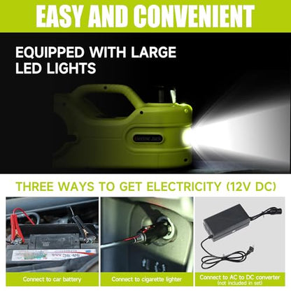 Electric Car Jack Kit 5T 12V Hydraulic Tire Jack with Double Cylinder Air Pump & LCD Touch Screen & Impact Wrench Portable Car Lift for Tire Changes and Roadside Emergencies - color: Upgrade Double Air Pump