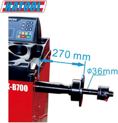 KT-B700 Professional Wheel Balancer Machine, 0.25KW Pure Copper Motor, Auto Rim Detection, ±1g Accuracy, 120V for Garages and Tire Shops (B700)