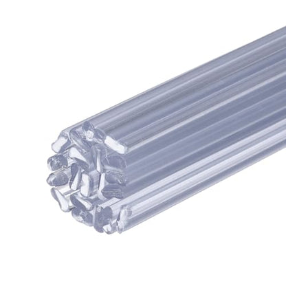 MECCANIXITY 20pcs 8 Inch Plastic Welding Rods, 3/16 Inch PVC Welding Sticks for Repairing Plastic Bumpers, Kayaks, Car, Clear