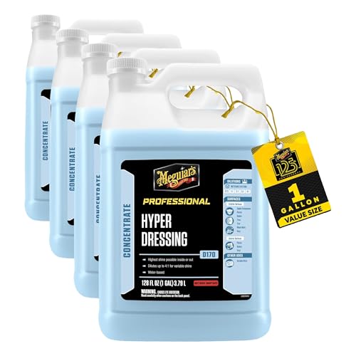 Meguiar's D17001 Hyper Dressing - 1 Gallon – Give Your Car’s Trim Pieces the Best Shine & Gloss (Pack of 4) - size: 128 Fl Oz (Pack of 4)