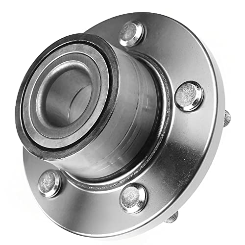 Detroit Axle - Rear Left or Right Wheel Hub and Bearing Assembly Replacement for 2001-2006 Hyundai Santa Fe FWD 5 Lug W/o ABS 2pcs - style: 512197 x2/Pair
