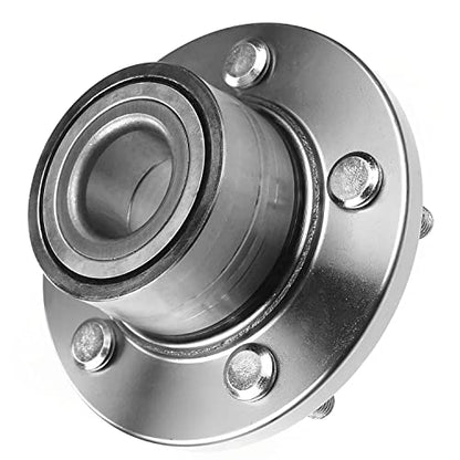 Detroit Axle - Rear Left or Right Wheel Hub and Bearing Assembly Replacement for 2001-2006 Hyundai Santa Fe FWD 5 Lug W/o ABS 2pcs - style: 512197 x2/Pair