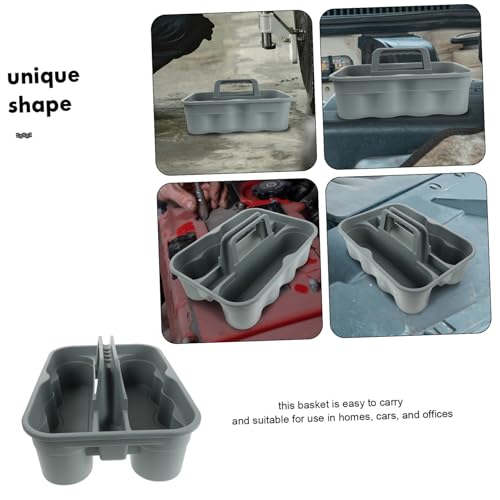Amosfun Portable Handheld Plastic Cleaning Basket for Car and Bath Use 10L Capacity Shower Organizer with Handle for Car Detailing and Home Storage