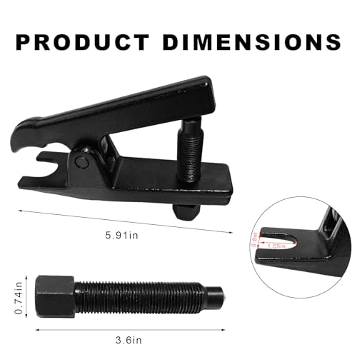 Ball Joint Separator Tool, Adjustable Ball Joint Puller and Extractor Adjusts from 1-1/2" to 1-7/8", Universal Removal Tool for Separating Arms, Tie Rods & Ball Joints on Cars