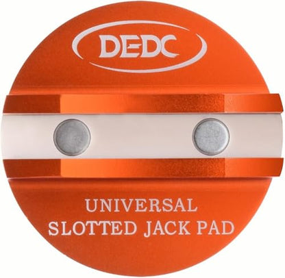 DEDC Universal Aluminum Grooved Magnetic Jack Pad, Jacking Puck Pinch Weld Frame Rail Adapter, Oil Change Mush Haves, Change Tire Repair Tires Oil Must Have, for Car SUV Truck Pickup Sedan MPV Wagon - color: Orange 1 Pc