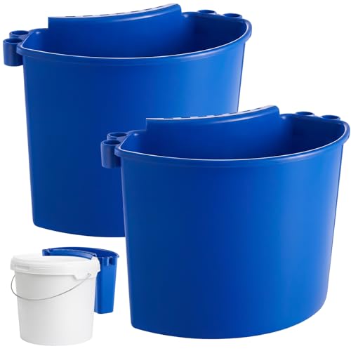 2 Pcs Car Detailing Bucket Organizer 10.2 x 7.8 x 5.5 Inch Car Washing Bucket Caddy Portable Multipurpose Hanging Organizer for Accessories Tool Home Garden Camping (Blue) - color: Blue
