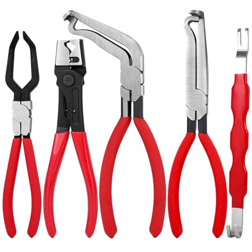 5PCS Electrical Disconnect Pliers for Cars, Hose Clamp Pliers | Automotive Electrical Disconnect Pliers, Connector Removal Tools for Fuel Line/MAF Sensor/Electrical Terminals/Lgnition Coil