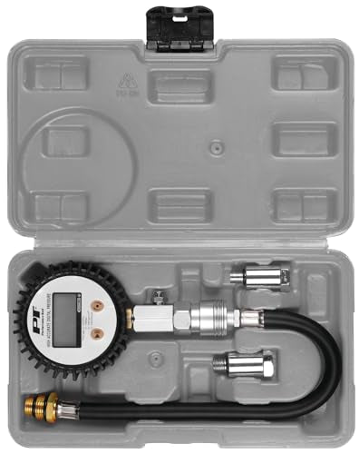 Performance Tool W89747 Digital Compression Tester - Accurate Diagnosis for Engine Performance, 300 PSI Gauge, Quick Disconnect Fitting, Stepped Adapters, Auto Shut-Off, Battery Included - style: Digital Compression Tester