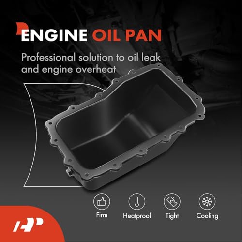A-Premium Engine Oil Pan Sump with Drain Plug Compatible with Jeep Wrangler 2007 2008 2009 2010 2011, V6 3.8L, Replaces 4666153AC